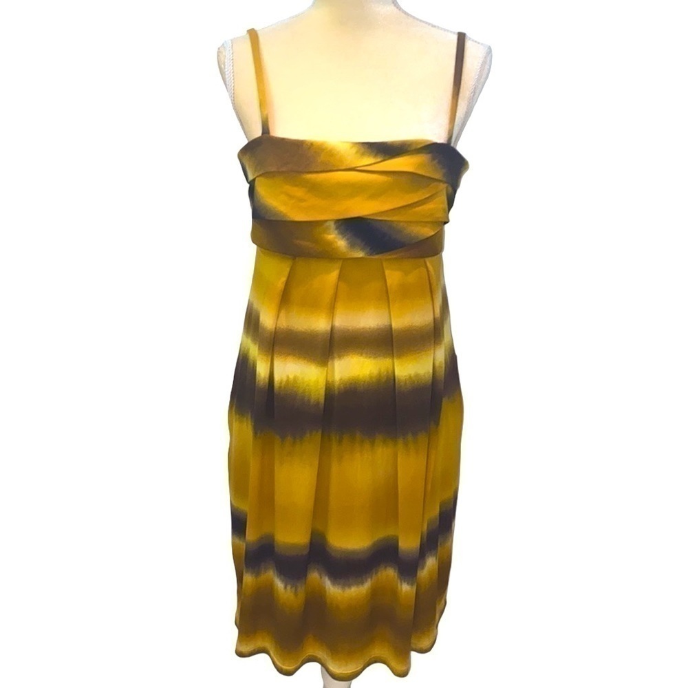 Essentials by ABS poly/ spandex multi colored dress w/spaghetti straps. Size 10